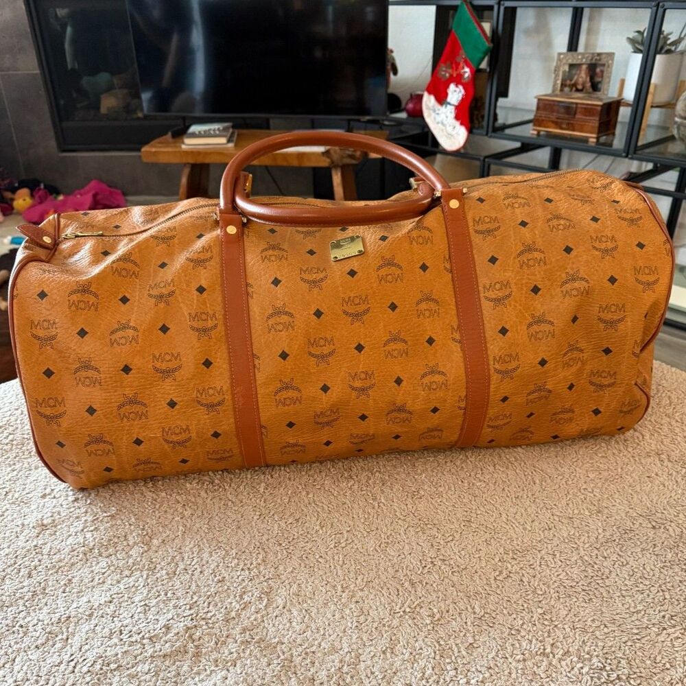 EUC MCM XL Weekender Travel Duffel Bag